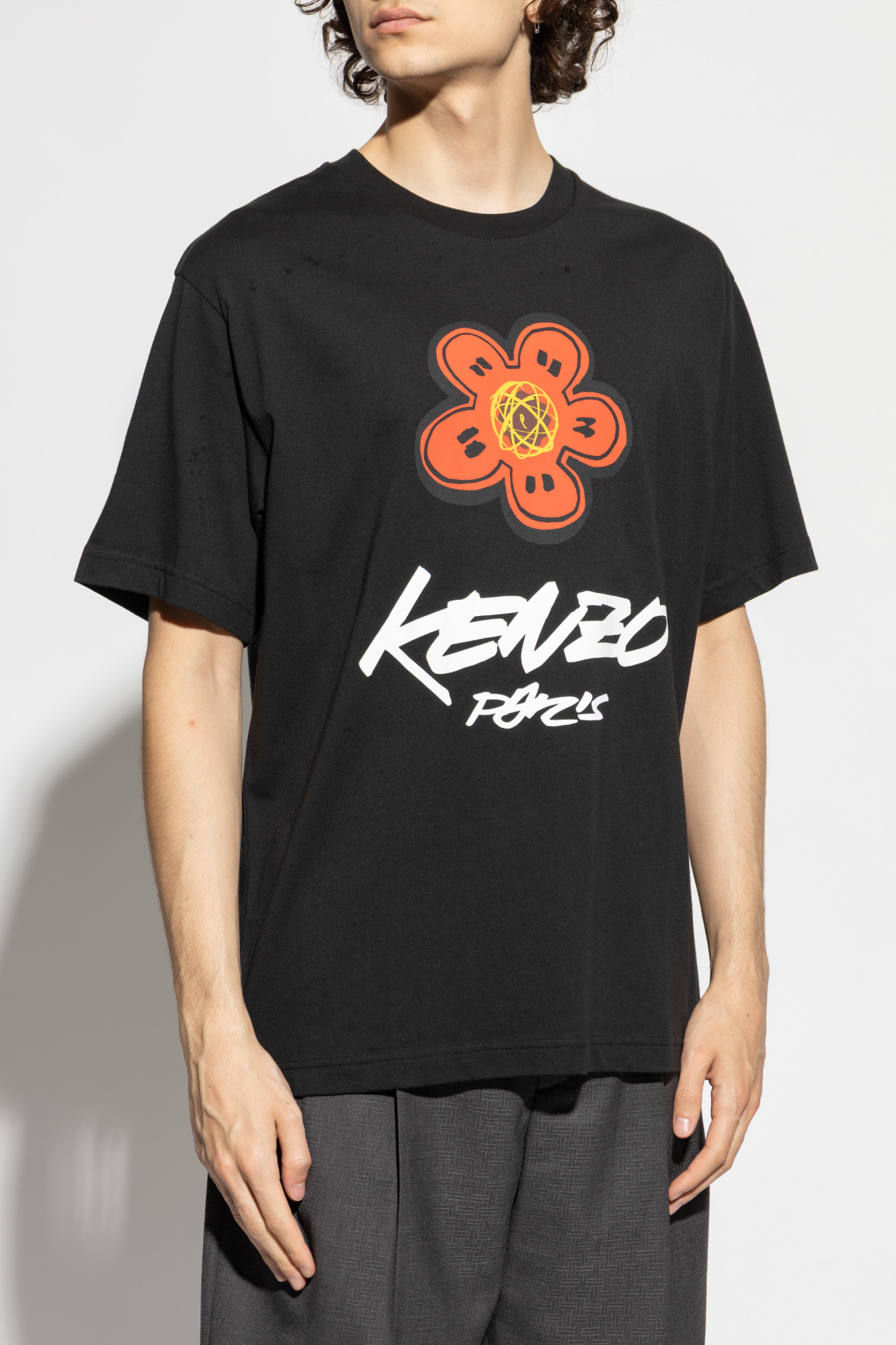 Black T-shirt with printed logo Kenzo - Vitkac AS